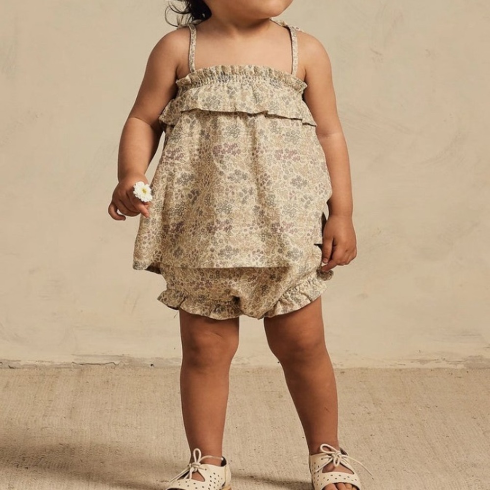 Rylee + Cru Ruffle Garden Tube Top with Bloomies - 2-3y